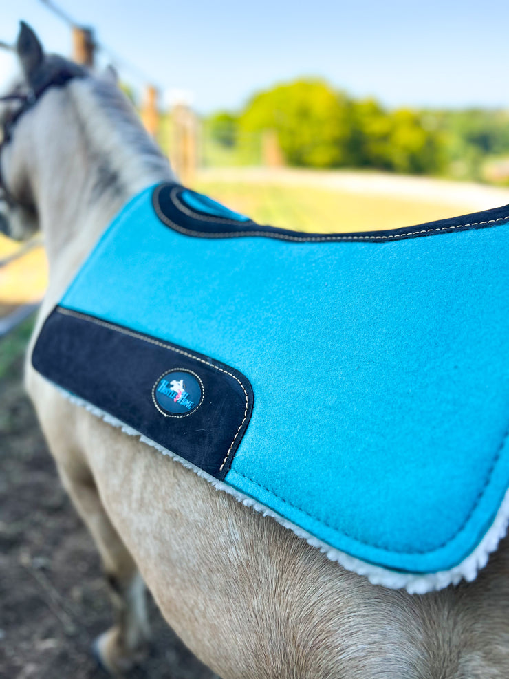 Luxe Pony Contoured Felt Top/Fleece Lined Saddle Pad