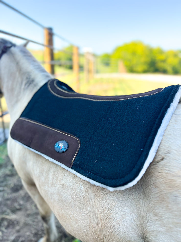 Luxe Pony Contoured Felt Top/Fleece Lined Saddle Pad