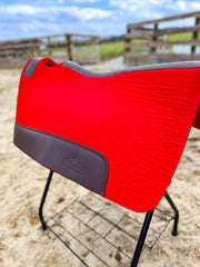 Red 100% Wool Contoured Saddle Pad