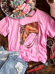 Heart Horse Tee (pink)