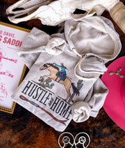 Buckskin and Brunette Logo Pocket Hoodie (oatmeal heather)