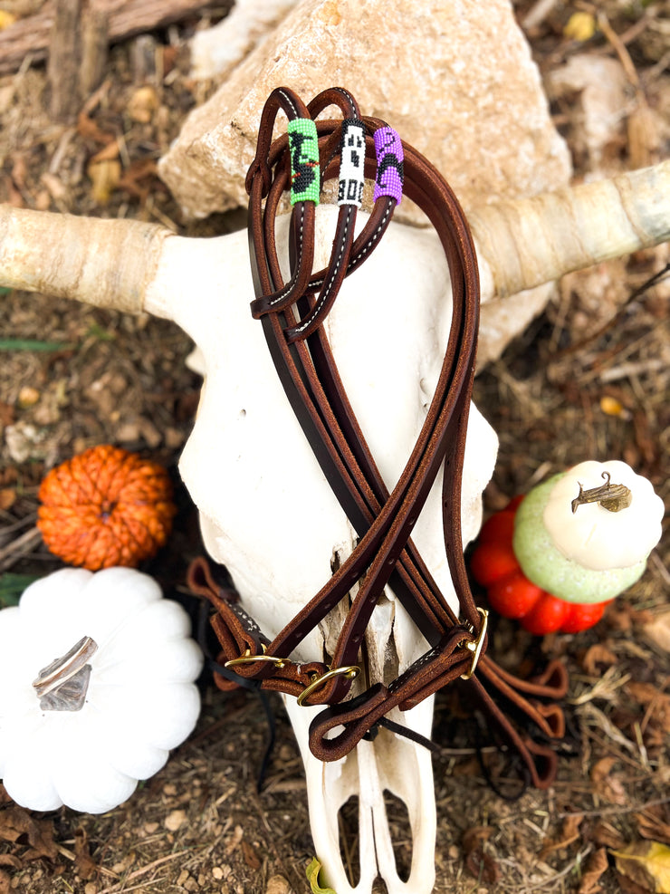 Spooky Vibes *Mini* Beaded Headstalls