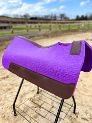 Purple 100% Wool Contoured Saddle Pad