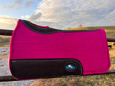 Pink Luxe Pony Contoured Felt Top/Fleece Lined Saddle Pad