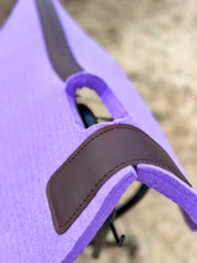 Lavender 100% Wool Contoured Saddle Pad