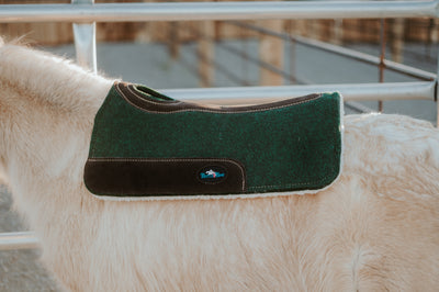 Forrest Green Luxe Pony Contoured Felt Top/Fleece Lined Saddle Pad