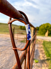 Blue Chinoiserie *Mini* Beaded Headstall