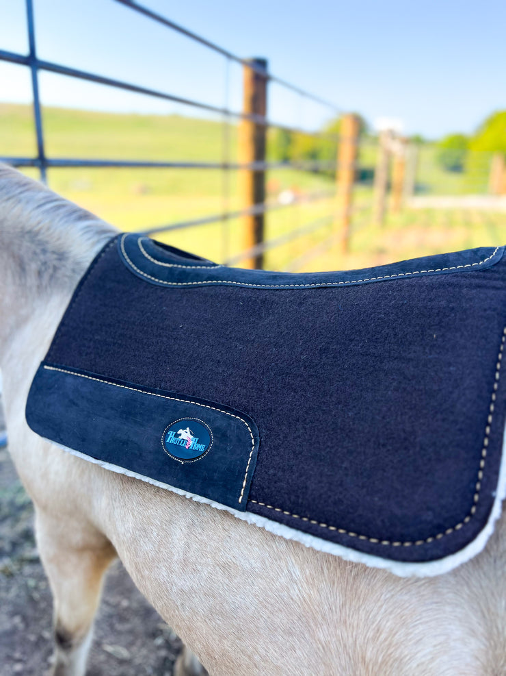 Luxe Pony Contoured Felt Top/Fleece Lined Saddle Pad