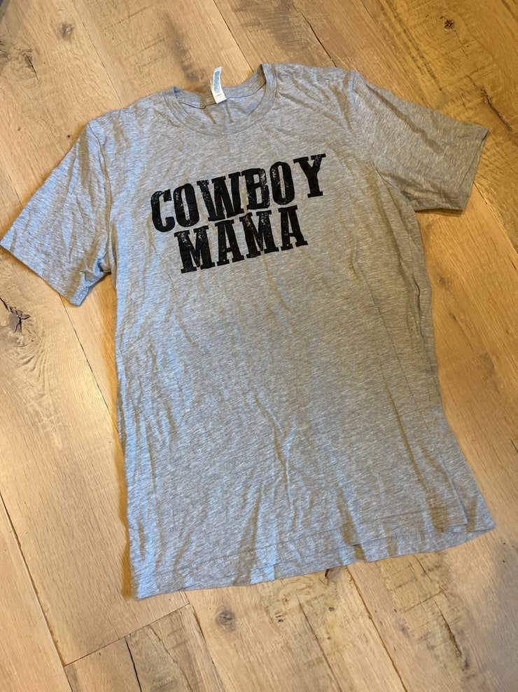 *BC* Large Gray Cowboy Mama tee