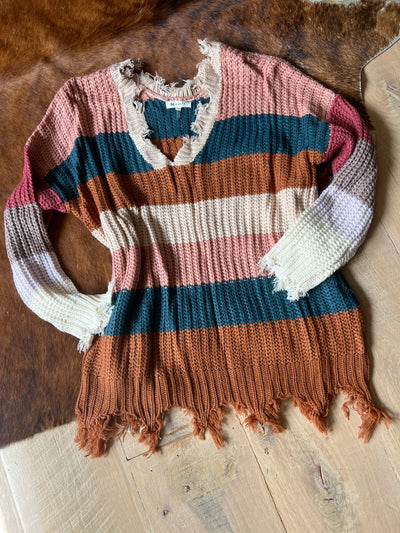 *BC* New color block sweater S/M