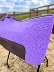 Lavender 100% Wool Contoured Saddle Pad