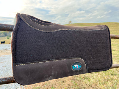 Chocolate Luxe Pony Contoured Felt Top/Fleece Lined Saddle Pad