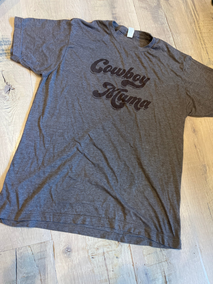 *BC* Large Heather Brown Cowboy Mama tee