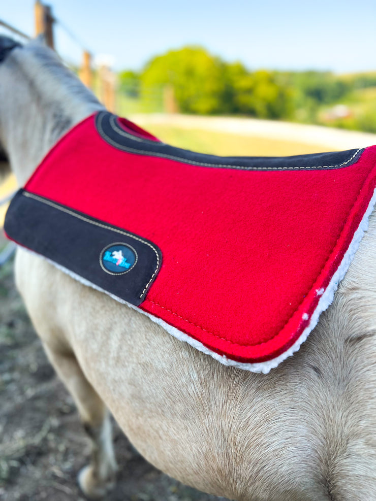 Luxe Pony Contoured Felt Top/Fleece Lined Saddle Pad