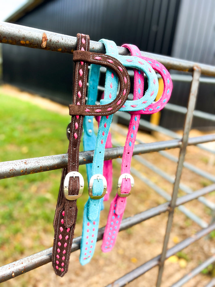 Suede BuckStitch Betty Luxe Headstalls