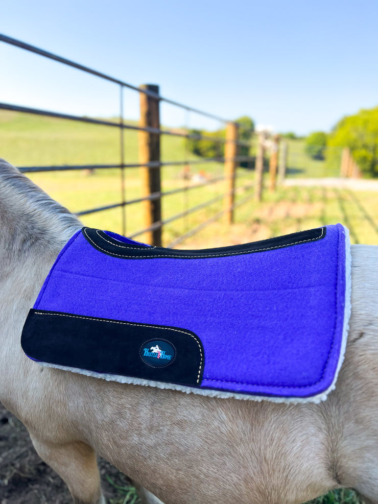 Luxe Pony Contoured Felt Top/Fleece Lined Saddle Pad