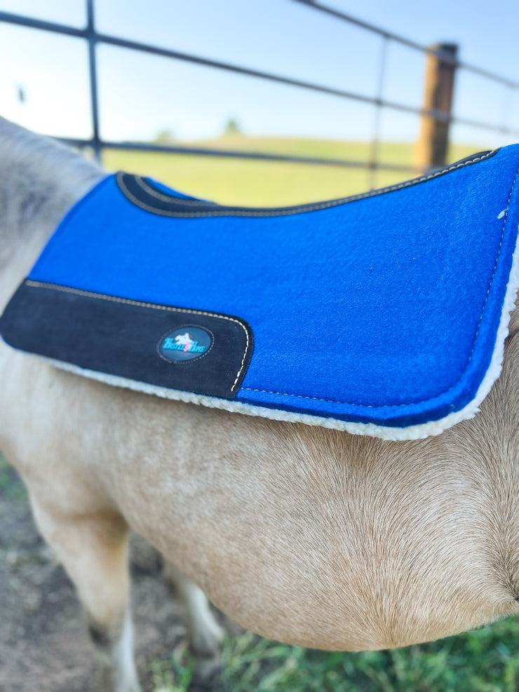 Luxe Pony Contoured Felt Top/Fleece Lined Saddle Pad