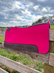 Hot Pink 100% Wool Contoured Saddle Pad