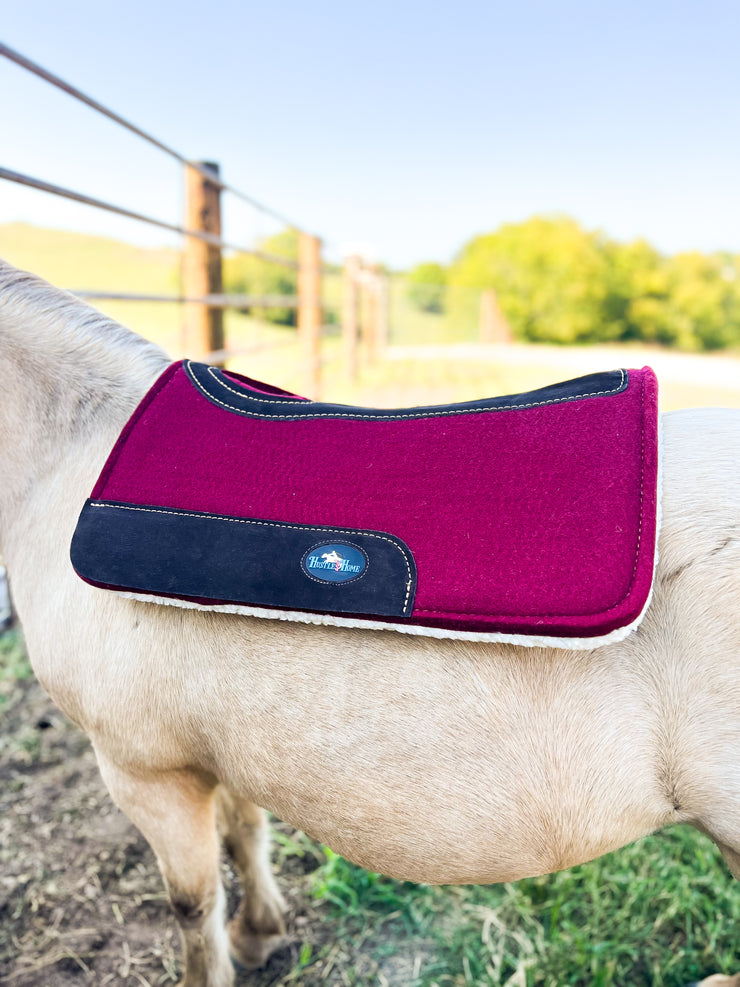 Luxe Pony Contoured Felt Top/Fleece Lined Saddle Pad