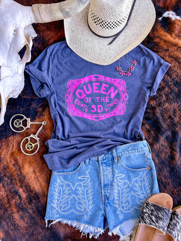 5D Queen Tee (Denim Heather)