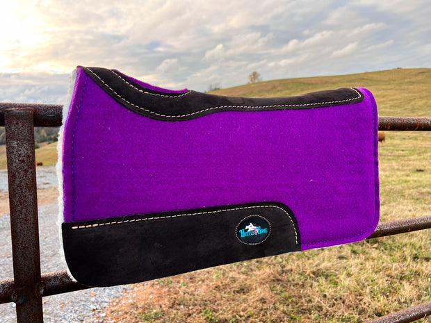 Orchid Purple Luxe Pony Contoured Felt Top/Fleece Lined Saddle Pad