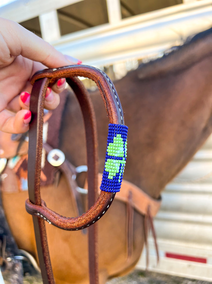 Four Leaf Clover *Mini* Beaded Headstall