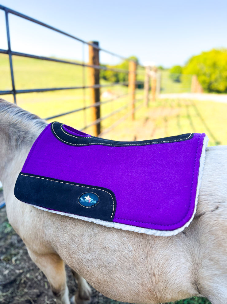 Luxe Pony Contoured Felt Top/Fleece Lined Saddle Pad