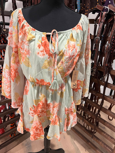 *BC* NEW Floral Romper size small