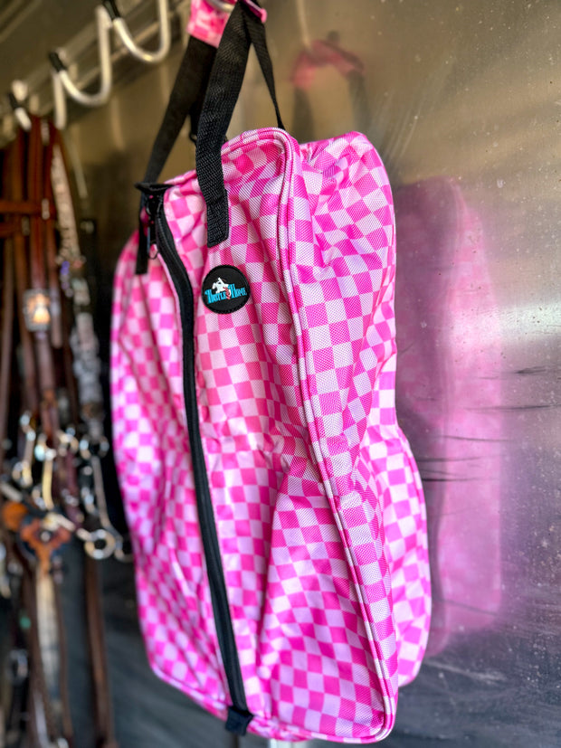 Checks Out (Pink/Pink) Luxury Tack Bag
