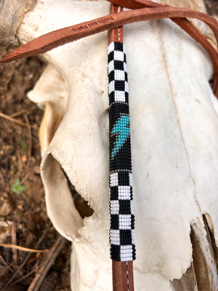 Checks Out Turquoise Bolt *Luxe* Beaded Over Under