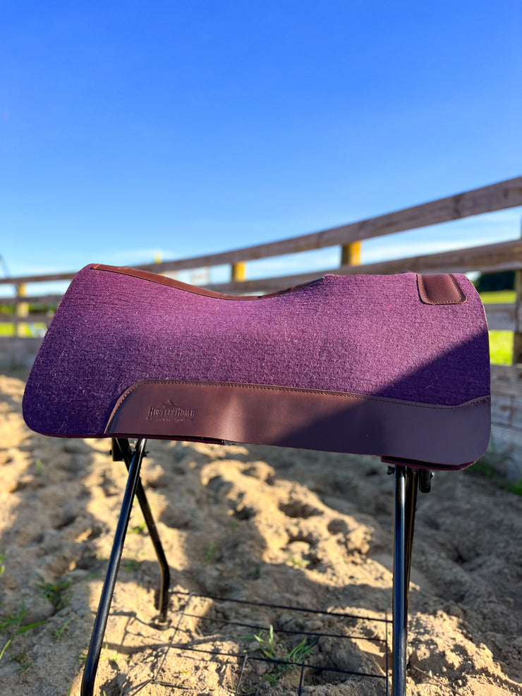 Berry Crush 100% Wool Contoured Saddle Pad