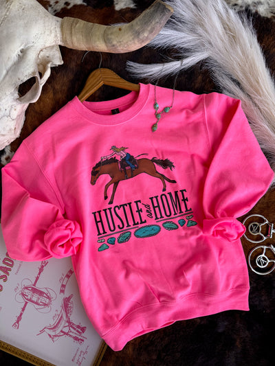 Sorrel and Blonde Logo Sweatshirt (Hot Pink)