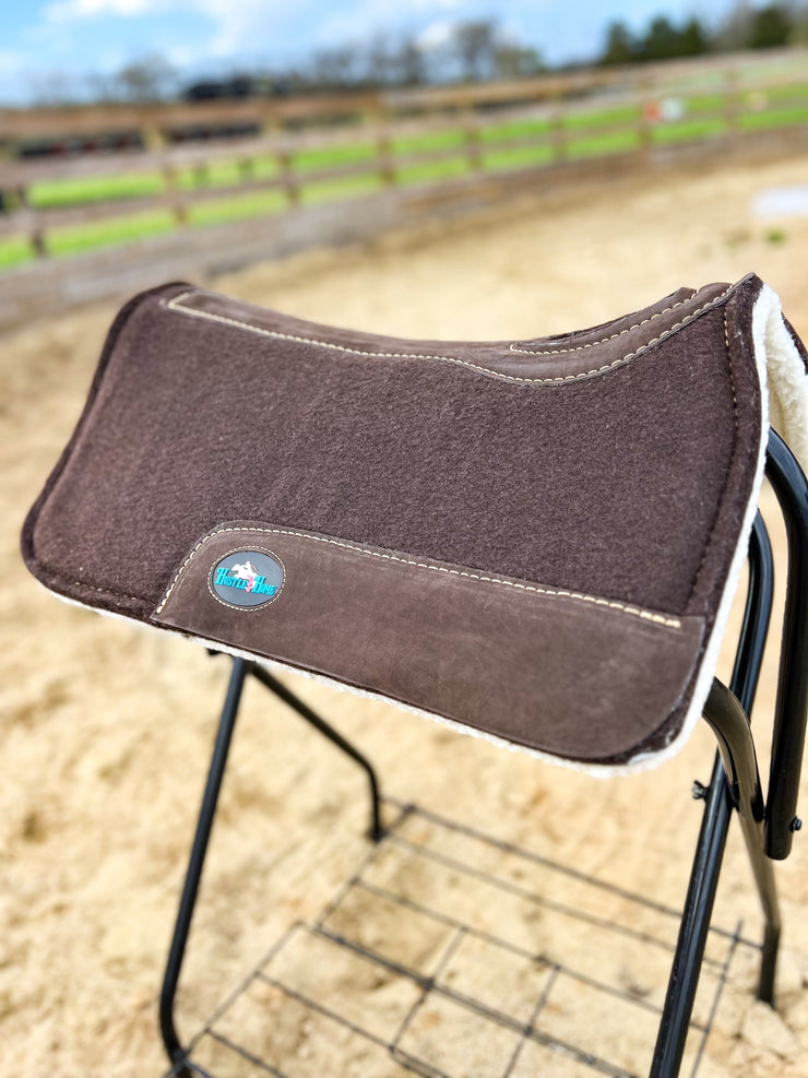 Luxe Pony Contoured Felt Top/Fleece Lined Saddle Pad