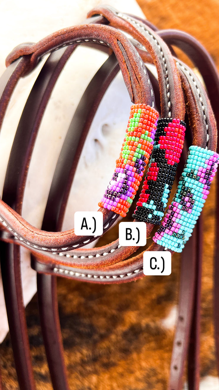 Floral “mini” Beaded Headstalls