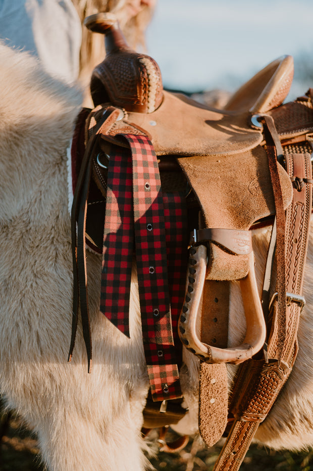 Buffalo Plaid Cinch Strap Set I