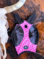 Checks Out (Pink/Pink) Fly Mask