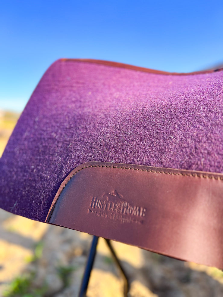 Berry Crush 100% Wool Contoured Saddle Pad