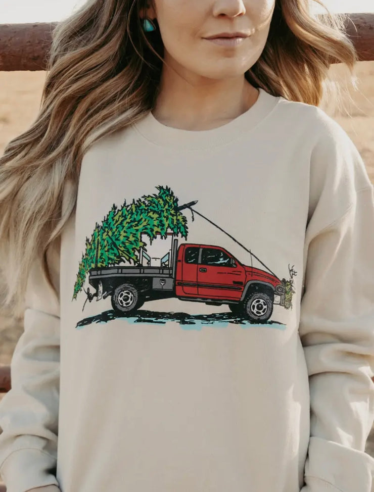 Flatbed Christmas Sweatshirt