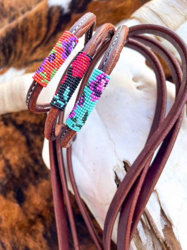 Floral “mini” Beaded Headstalls