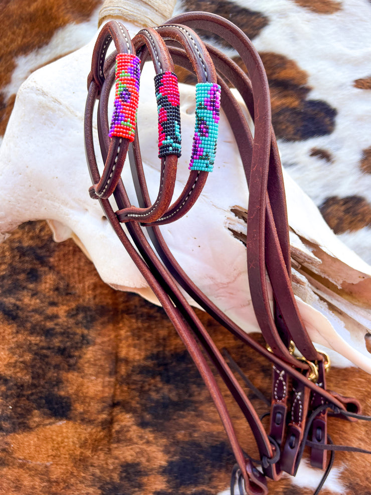 Floral “mini” Beaded Headstalls