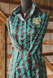 Turquoise Bolt Button Up by Thunderbird Brand