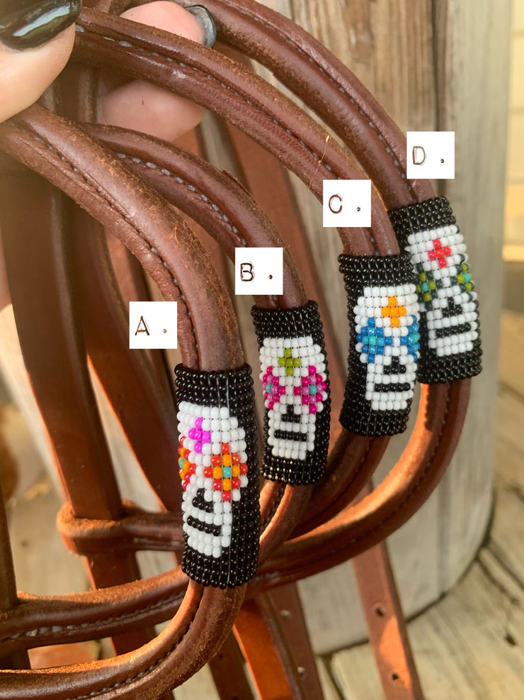 Mini Skull Beaded Headstall