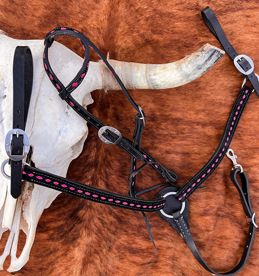 BuckStitch Betty Tack Set Pink/Black – Hustle and Home