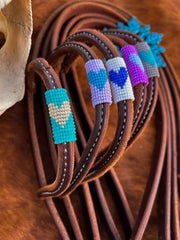Ice Queen Heart Horse “Mini” Beaded Headstalls