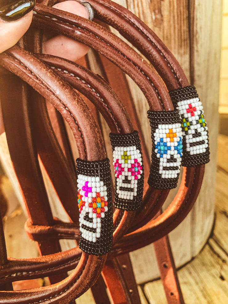 Mini Skull Beaded Headstall